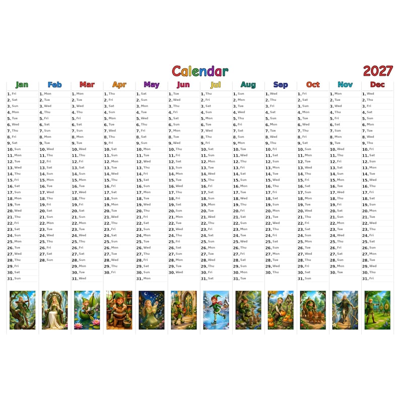 Calendrier Des Elfes 2027 Imprimer Colorier Et T l charger En calendrier-des-elfes-2027-imprimer-colorier-et-t-l-charger-en
