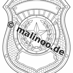Livre de coloriage Police pour enfants – 50 pages à colorier – Téléchargement PDF E1/B3 (DIN-A4) – Cadeau, activité de voyage, anniversaire, loisirs image 12