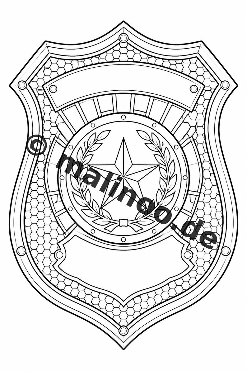 Livre de coloriage Police pour enfants – 50 pages à colorier – Téléchargement PDF E1/B3 (DIN-A4) – Cadeau, activité de voyage, anniversaire, loisirs image 12