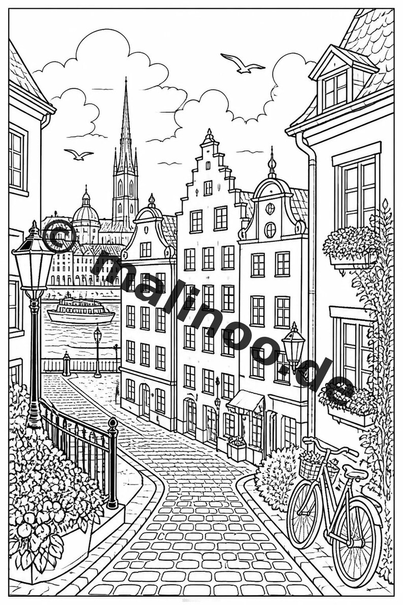 Europe Coloring Book for Children – 20 Coloring Pages – PDF Download E1/B4 (DIN-A4) – Party Favor, Gift, Children's Birthday Party, Guest Gift image 11
