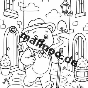 Bären Aktivitätsbuch Kinder – 100 Rätsel- und Aktivitätsseiten – gedruckt+lose E1/B1 (DIN-A4) – Geschenk, Beschäftigung, Adventskalender Bild 4