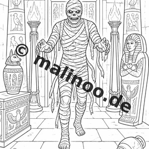 Kolorowanka Egipt w formacie PDF do pobrania w wersji cyfrowej – 50 kolorowanek dla dzieci – Tom 3, wydanie 1 (DIN-A4) zdjęcie 8