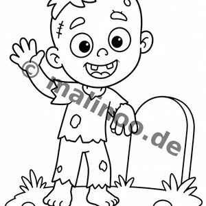 Halloween coloring pages for children – a quiet activity for rainy days at home – 100 coloring pages (PDF) E1 image 8