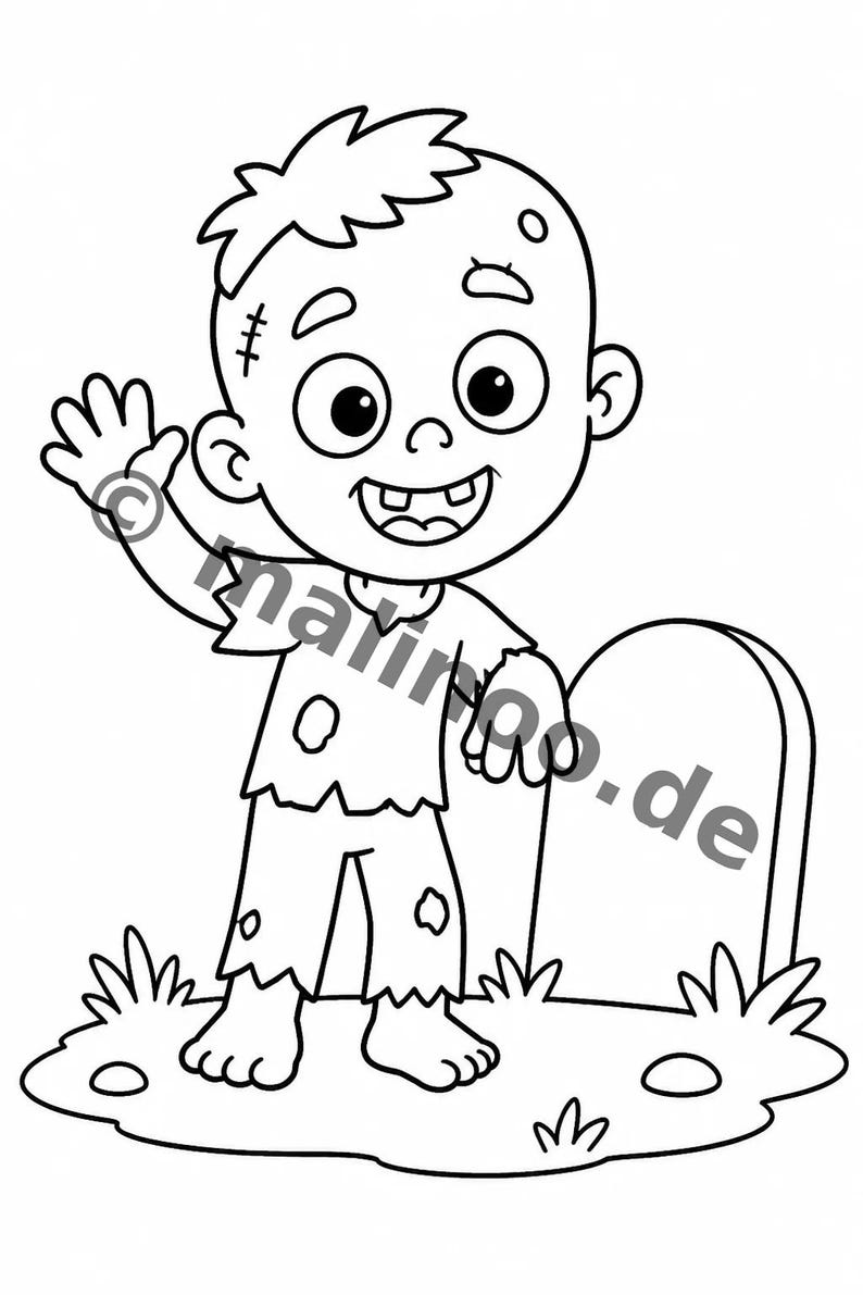 Halloween coloring pages for children – a quiet activity for rainy days at home – 100 coloring pages (PDF) E1 image 8