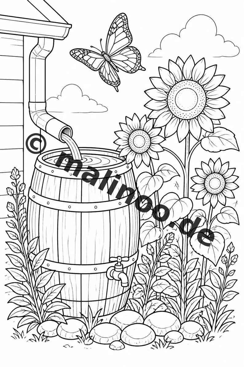 Schmetterlinge Malbuch Kinder – 100 Ausmalbilder – PDF Download E1/B1 (DIN-A4) – Geschenk, Beschäftigung, Adventskalender, Geburtstag Bild 7