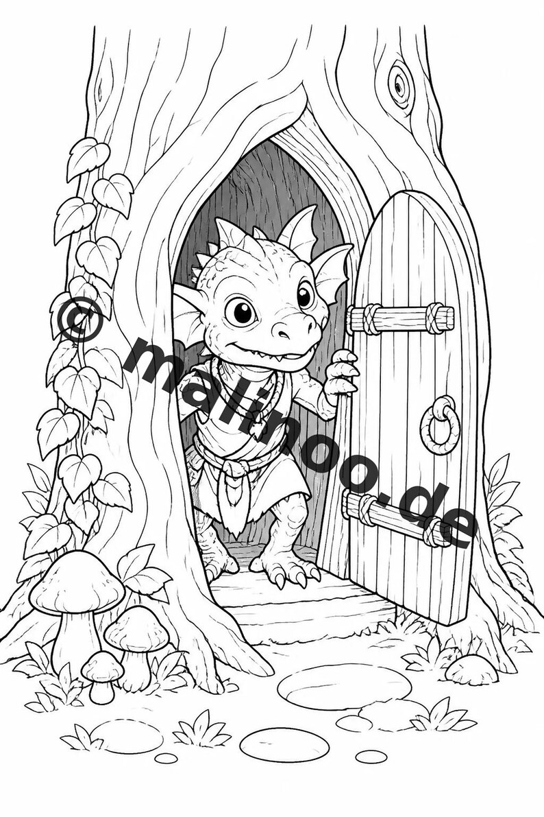 Kobolde Malbuch PDF Download digital – 100 Ausmalbilder für Kinder – MEGABUCH 01 Edition 1 (DIN-A4) image 4