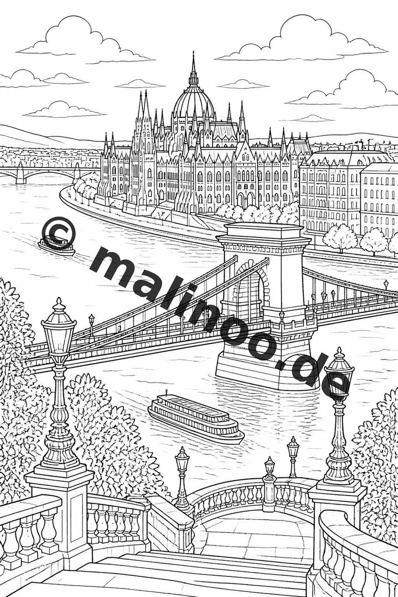 Europa Malbuch Kinder – 20 Ausmalbilder – PDF Download E1/B1 (DIN-A4) – Mitgebsel, Geschenk, Kindergeburtstag, Gastgeschenk Bild 8