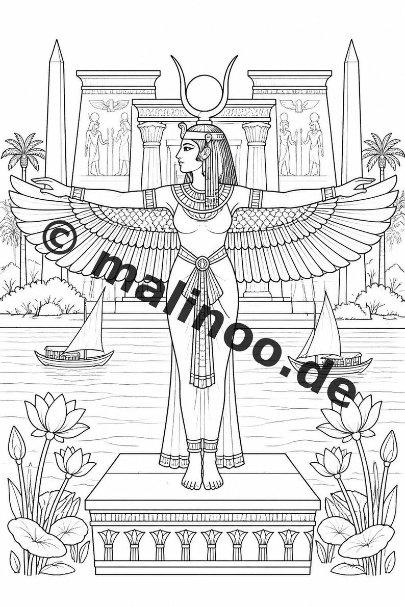 Egypt Coloring Book PDF Download digital – 20 coloring pages for children – Book 03 Edition 1 (DIN-A4) image 4