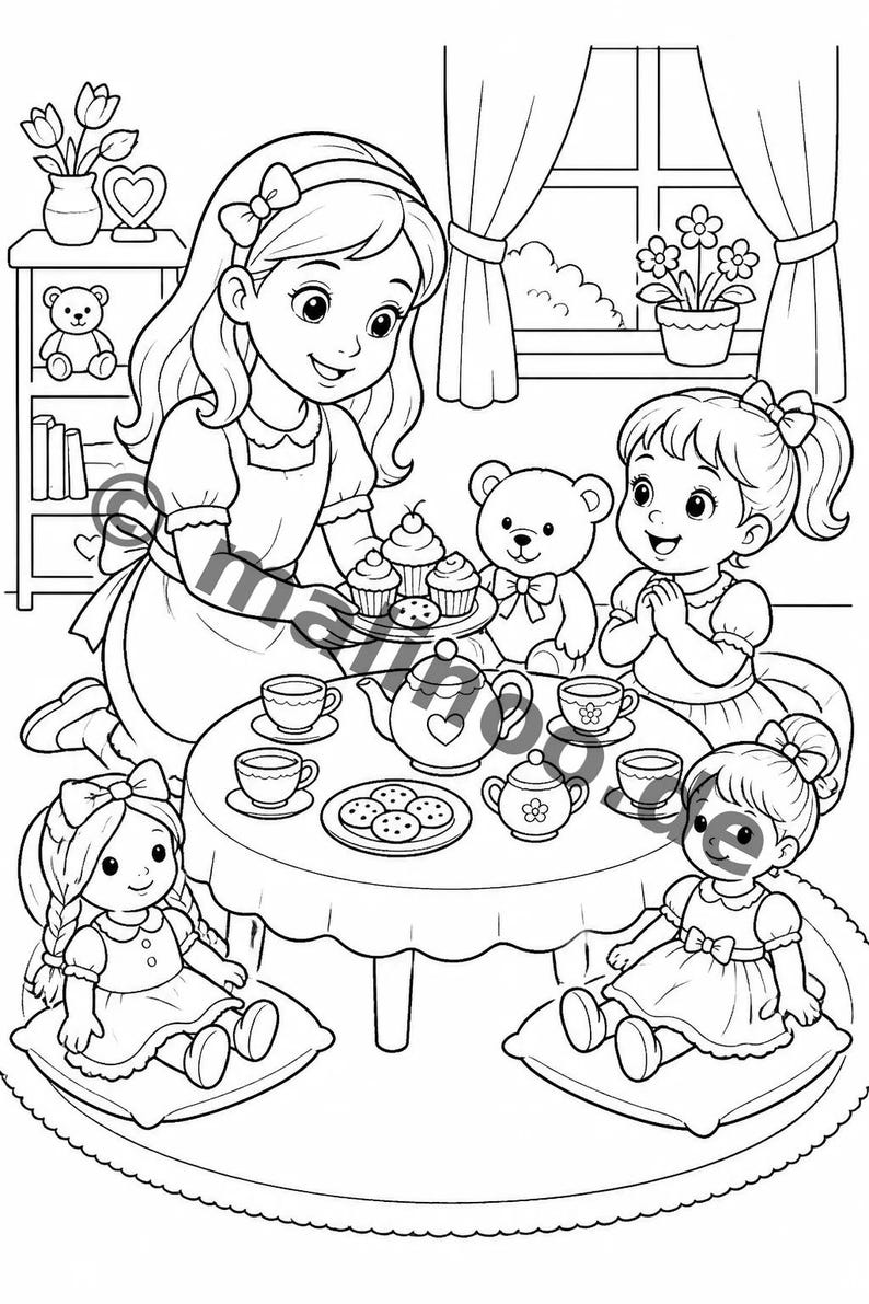 Big Sister Creative Coloring Book for Children – Creative Time Out Without Screens – 20 Coloring Pages (PDF) E1/B1 image 6