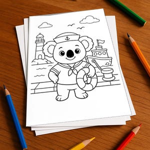 Koala's Activity Book for Children – 100 Puzzle and Activity Pages – Printed + Loose E1/B1 (DIN A4) – Gift, Activity, Advent Calendar image 1