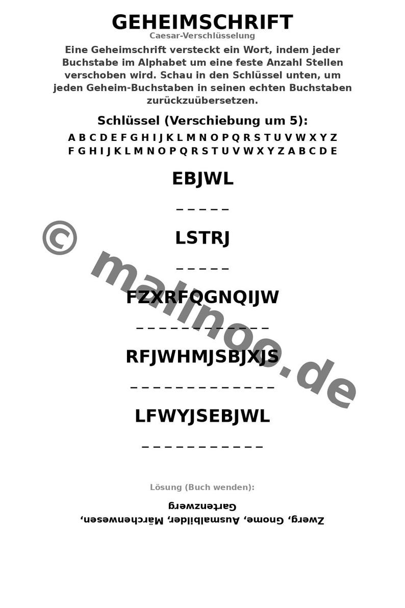 Unterrichtsmaterial für Grundschule und Vertretungsstunde: Wichtel Beschäftigungsblätter mit 100 Rätsel- und Aktivitätsseiten (PDF) E1 Bild 11