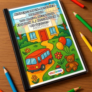 100 Kindergarten Graduation Coloring Pages for Ages 6 and Up – Small Gift and Surprise for Children – Coloring Book (DIN A4) E1