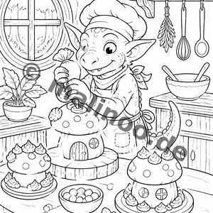 Libro para colorear de duendes para niños de 6 años en adelante: 100 dibujos para colorear: un momento creativo sin pantallas (DIN A4) E5 imagen 13