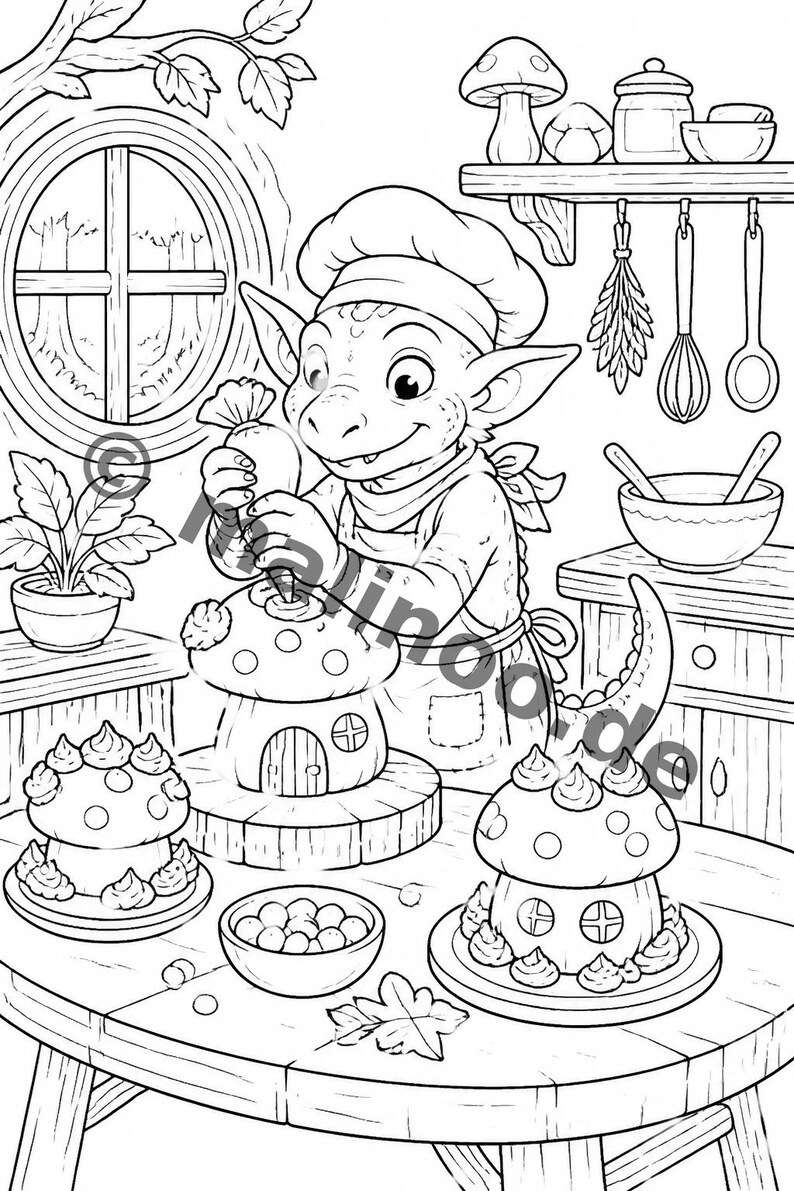 Libro para colorear de duendes para niños de 6 años en adelante: 100 dibujos para colorear: un momento creativo sin pantallas (DIN A4) E5 imagen 13