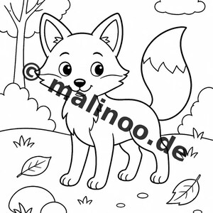 Livre d'activités sur le thème des renards pour enfants – 100 pages de jeux et d'activités – Imprimé + feuilles détachables format E1/B1 (DIN A4) – Cadeau, activité, calendrier de l'Avent image 3