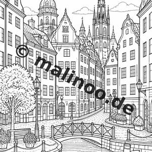 Livre de coloriage Europe pour enfants – 20 pages à colorier – Téléchargement PDF E1/B2 (DIN-A4) – Cadeau d'invité, souvenir de fête d'anniversaire d'enfant image 11