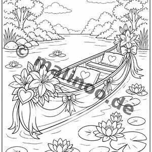 Wedding coloring book as a PDF for children – varied motifs for kindergarten and school children – 20 coloring pages E1/B3 image 11