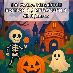 Halloween coloring pages for children – a quiet activity for rainy days at home – 100 coloring pages (PDF) E1 image 2