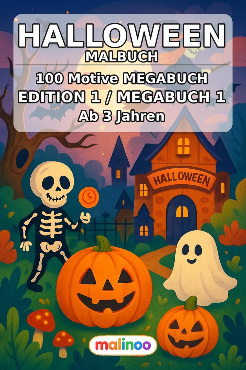 Halloween coloring pages for children – a quiet activity for rainy days at home – 100 coloring pages (PDF) E1 image 2