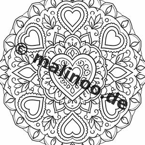 Mandalas kleurboek voor kinderen – 20 kleurplaten – PDF-download E1/B2 (DIN-A4) – Feestartikel, cadeau, kinderfeestje, gastgeschenk afbeelding 14