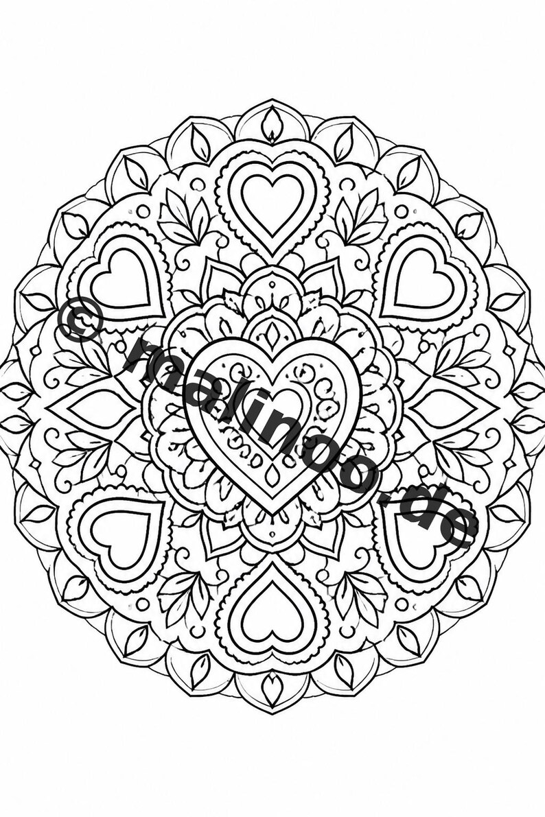 Mandalas kleurboek voor kinderen – 20 kleurplaten – PDF-download E1/B2 (DIN-A4) – Feestartikel, cadeau, kinderfeestje, gastgeschenk afbeelding 14