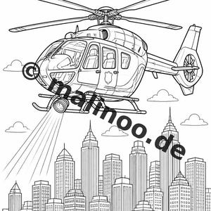Libro para colorear de policías, impreso, sin encuadernar – 20 páginas para colorear para niños – Libro 01 Edición 1 (DIN A4) imagen 9