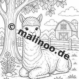 Målarbok med bondgårdsmotiv, PDF, digital nedladdning – 50 målarbilder för barn – Volym 2, Utgåva 1 (DIN-A4) bild 19
