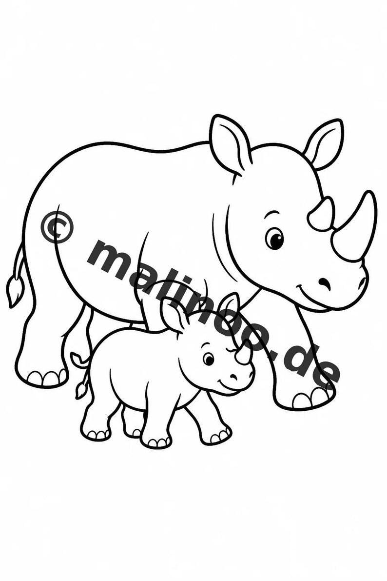 Rhinoceros Activity Book for Children – 100 Puzzle and Activity Pages – PDF Download E1/B1 (DIN-A4) – Gift, Activity, Advent Calendar image 4