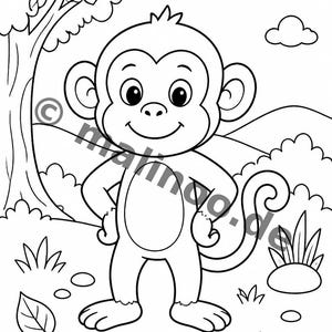 Fogli di puzzle con scimmie da stampare, dagli 8 anni in su – 100 pagine di puzzle – modello stampabile per uso domestico, stampe illimitate (PDF) E1 immagine 3