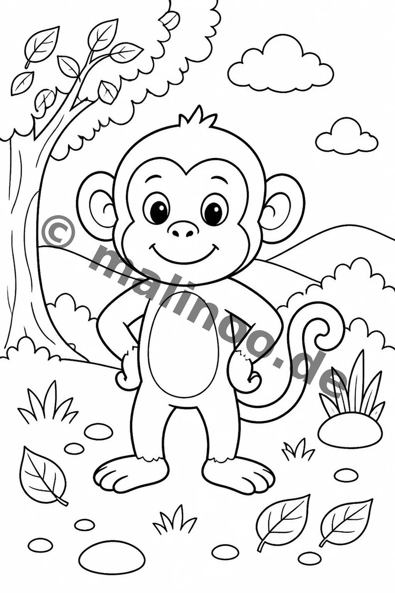 Fogli di puzzle con scimmie da stampare, dagli 8 anni in su – 100 pagine di puzzle – modello stampabile per uso domestico, stampe illimitate (PDF) E1 immagine 3