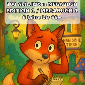 100 magische dierenpuzzels voor kinderen vanaf 8 jaar – Activiteiten om verveling op regenachtige dagen te verdrijven – Printbaar puzzelboek (PDF) E1 afbeelding 2