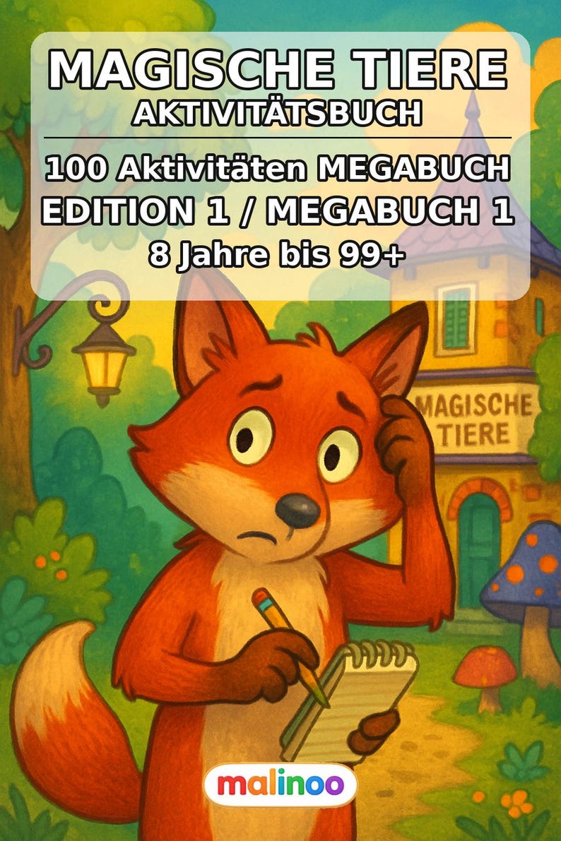 100 magische dierenpuzzels voor kinderen vanaf 8 jaar – Activiteiten om verveling op regenachtige dagen te verdrijven – Printbaar puzzelboek (PDF) E1 afbeelding 2