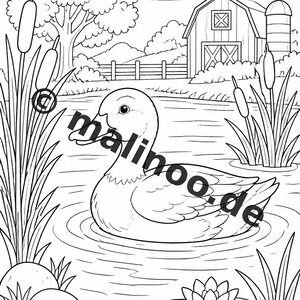 Livro de colorir de animais da fazenda para crianças – 20 páginas para colorir – Download em PDF E1/B3 (DIN-A4) – Lembrancinha de festa, presente, aniversário infantil, lembrancinha de festa imagem 12