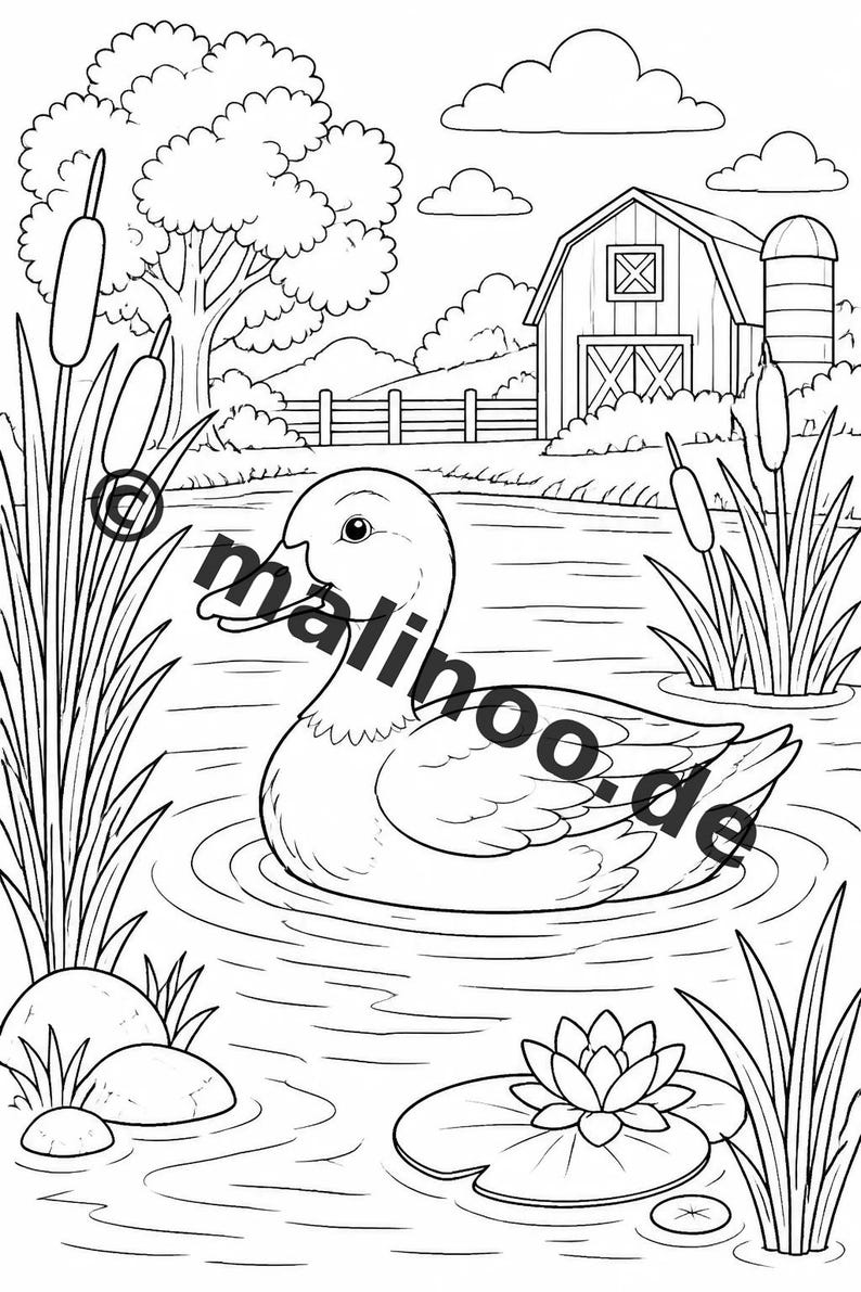 Livro de colorir de animais da fazenda para crianças – 20 páginas para colorir – Download em PDF E1/B3 (DIN-A4) – Lembrancinha de festa, presente, aniversário infantil, lembrancinha de festa imagem 12