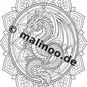 Mandalas Coloring Book for Kids – 50 Coloring Pages – PDF Download E1/B1 (DIN-A4) – Gift, Travel Activity, Birthday, Activity image 12