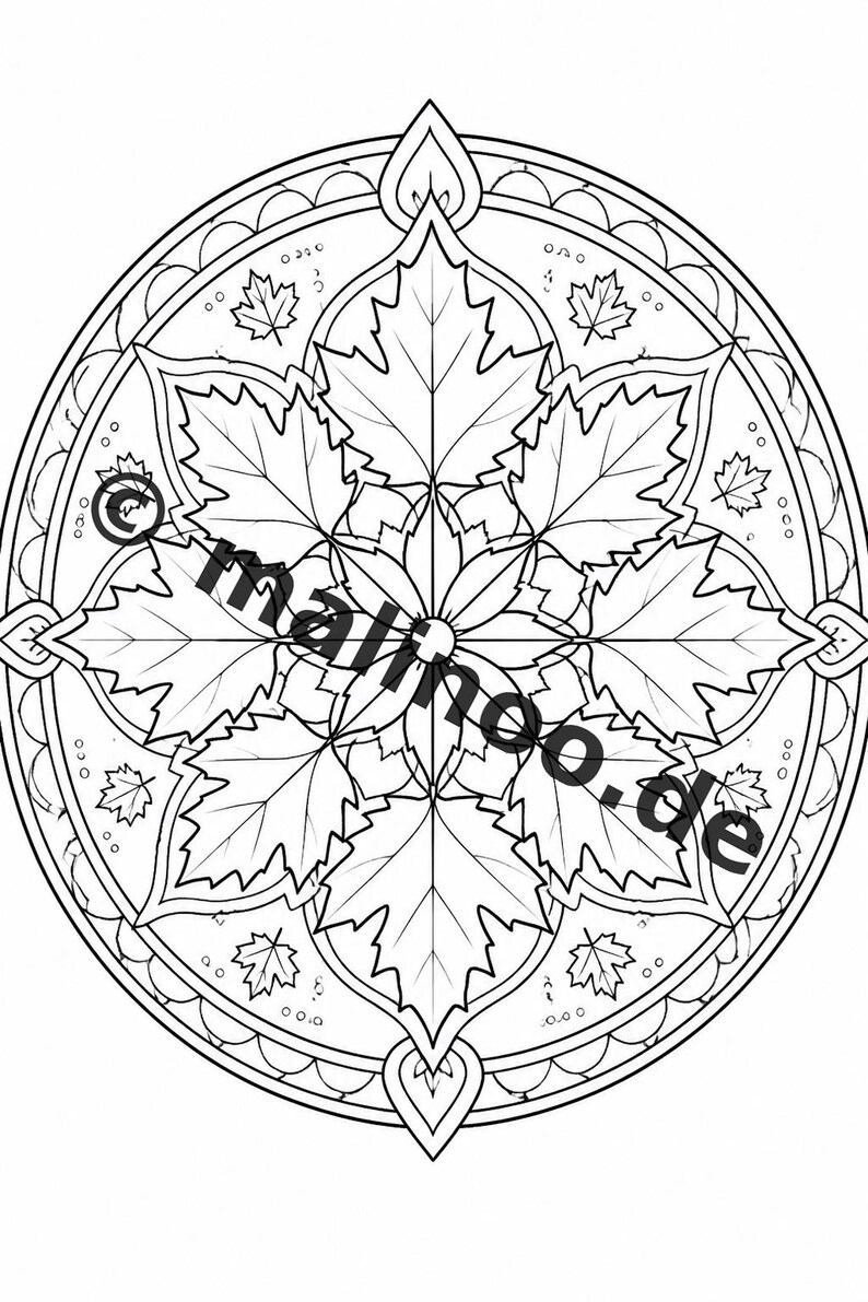 Mandala målarbok PDF nedladdning digitalt – 50 målarbilder för barn – Volym 3 Utgåva 1 (DIN-A4) bild 18