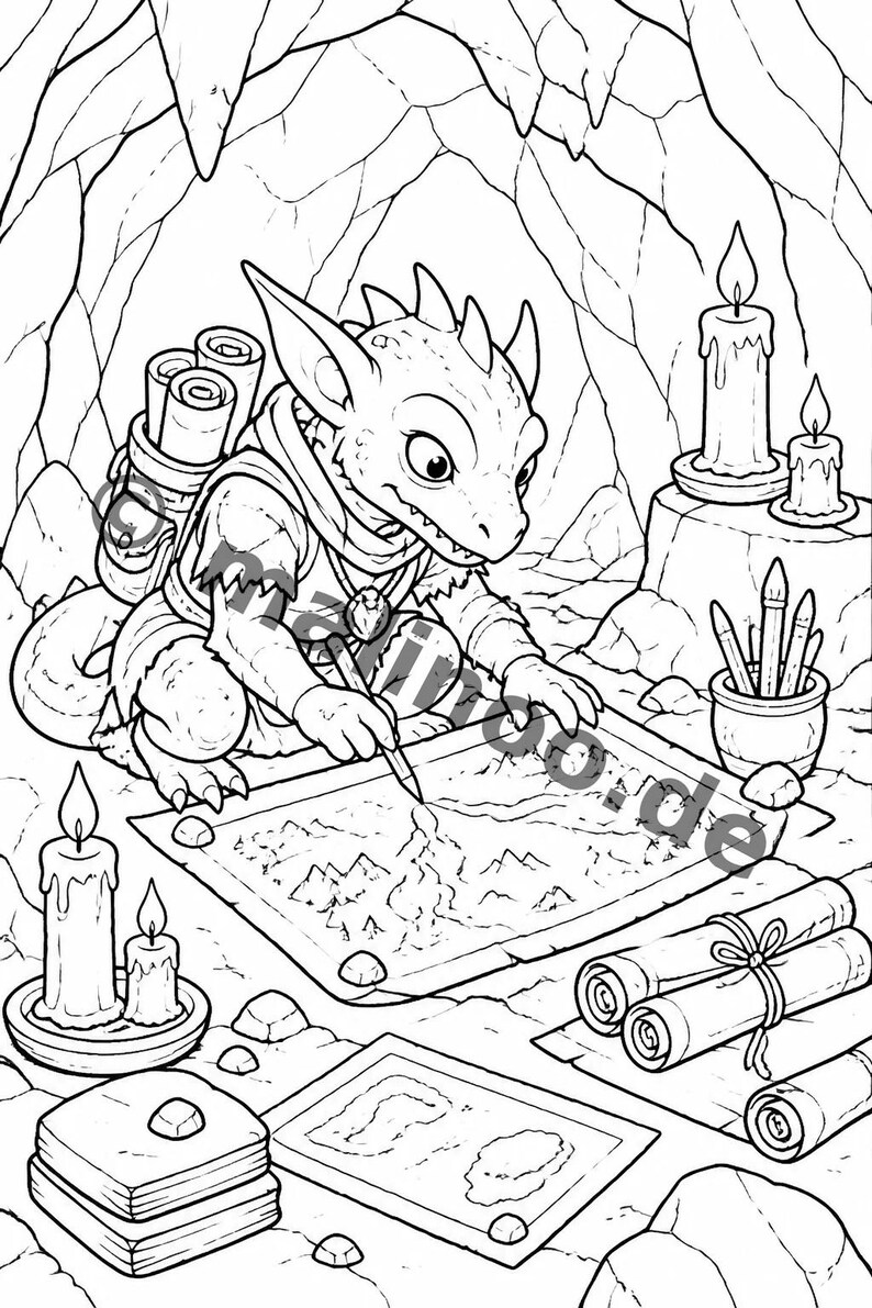 Goblin Coloring Book for Children – Gift Idea for Grandchildren and Godchildren – 100 Coloring Pages (DIN A4) E4 image 16