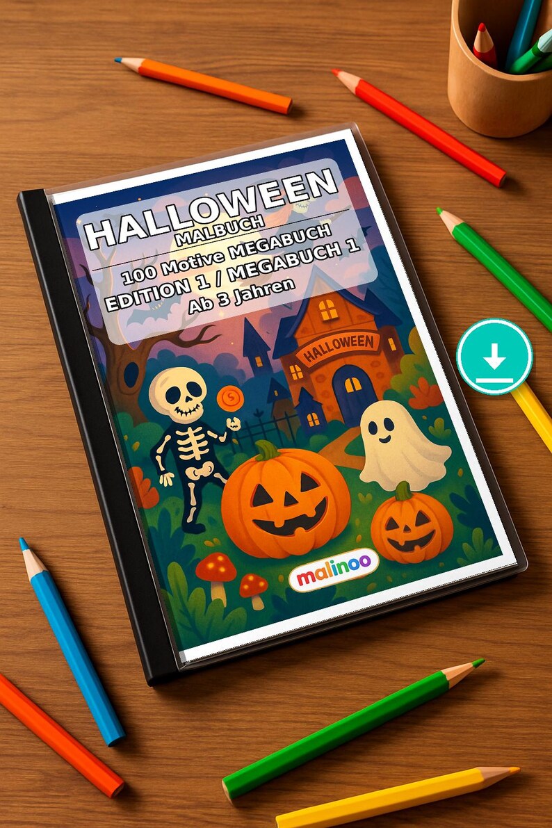 Halloween coloring pages for children – a quiet activity for rainy days at home – 100 coloring pages (PDF) E1 image 1