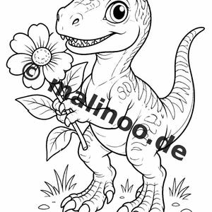 Baby-Dinosaurier Malbuch gedruckt, ungebunden – 100 Ausmalbilder für Kinder – MEGABUCH 01 Edition 1 (DIN-A4) Bild 11