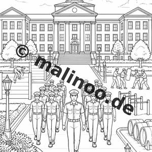 Police Coloring Book for Kids – 50 Coloring Pages – PDF Download E1/B5 (DIN-A4) – Gift, Travel Activity, Birthday, Keeps Entertaining image 16