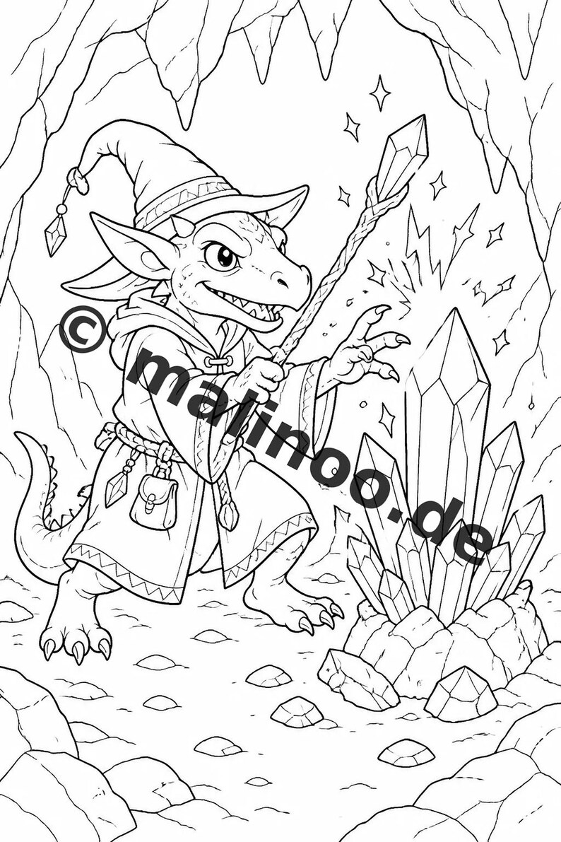 Goblins Coloring Book for Kids – 100 Coloring Pages – PDF Download E1/B2 (DIN-A4) – Gift, Activity, Advent Calendar, Birthday image 5