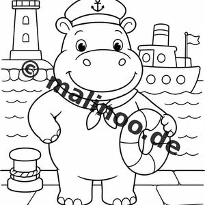 Hippos Activity Book for Children – 100 Puzzle and Activity Pages – Printed + Loose E1/B1 (DIN A4) – Gift, Activity image 6