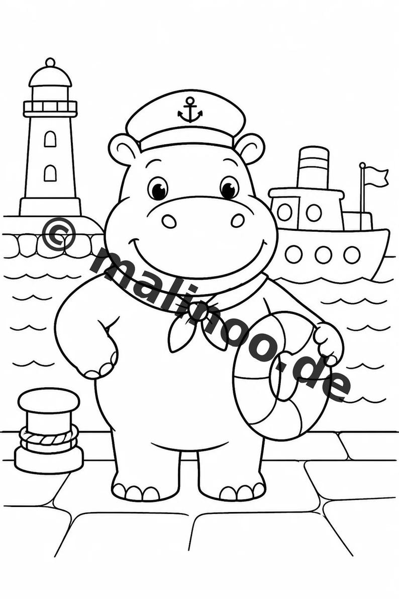 Hippos Activity Book for Children – 100 Puzzle and Activity Pages – Printed + Loose E1/B1 (DIN A4) – Gift, Activity image 6