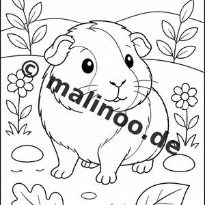 Activiteitenboek met cavia's voor kinderen – 100 puzzel- en activiteitenpagina's – Gedrukt + losse pagina's E1/B1 (DIN A4) – Cadeau, Activiteitenboek afbeelding 3