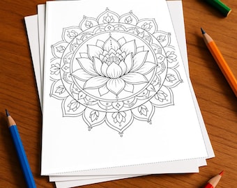 Mandala coloring book, printed, unbound – 50 coloring pages for children – Volume 2, Edition 1 (DIN A4)