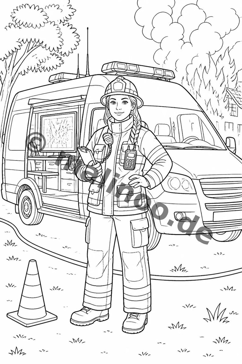 Fire Coloring Book for Ages 8 and Up – 100 Pictures to Color – Gift Idea for Children Ages 8 and Up (DIN A4) E1 image 12