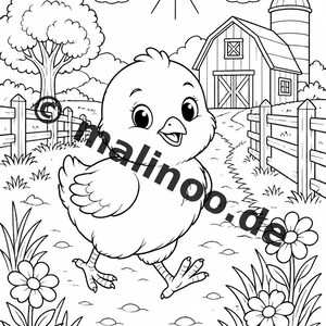 Kolorowanka „Gospodarstwo wiejskie” w formacie PDF do pobrania w wersji cyfrowej – 50 kolorowanek dla dzieci – tom 1, wydanie 1 (DIN A4) zdjęcie 8