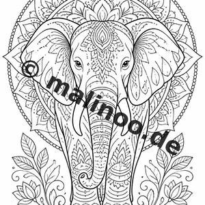 Mandalas Coloring Book for Kids – 50 Coloring Pages – PDF Download E1/B1 (DIN-A4) – Gift, Travel Activity, Birthday, Activity image 9