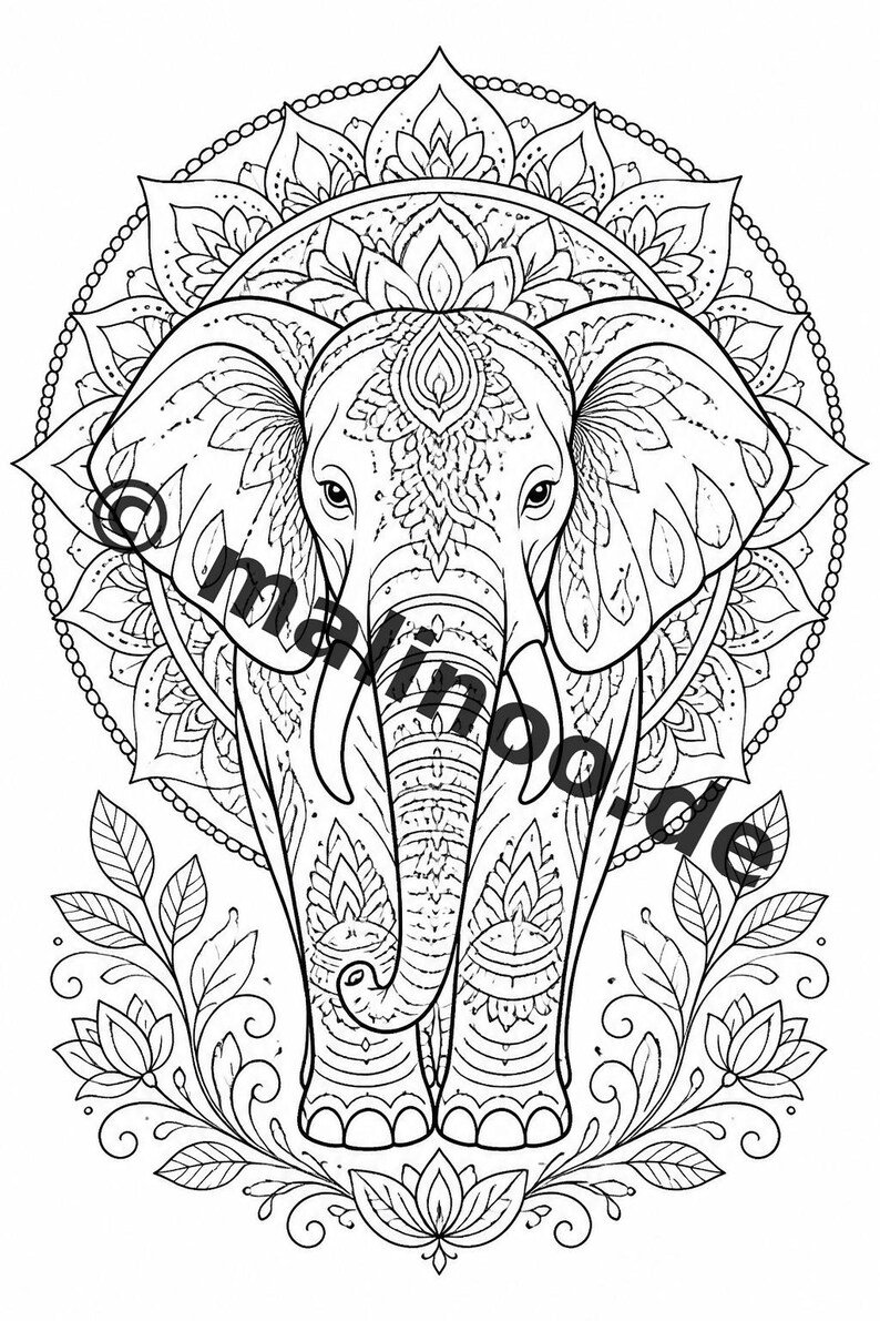Mandalas Coloring Book for Kids – 50 Coloring Pages – PDF Download E1/B1 (DIN-A4) – Gift, Travel Activity, Birthday, Activity image 9