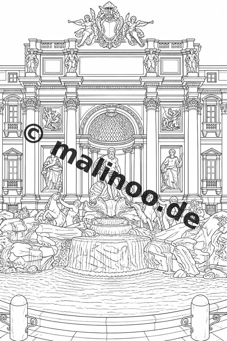 Livro de colorir Europa para crianças – 50 páginas para colorir – Download em PDF E1/B3 (DIN-A4) – Presente, atividade de viagem, aniversário, atividade imagem 6